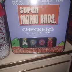 brand new super mario checkers and tic tac toe