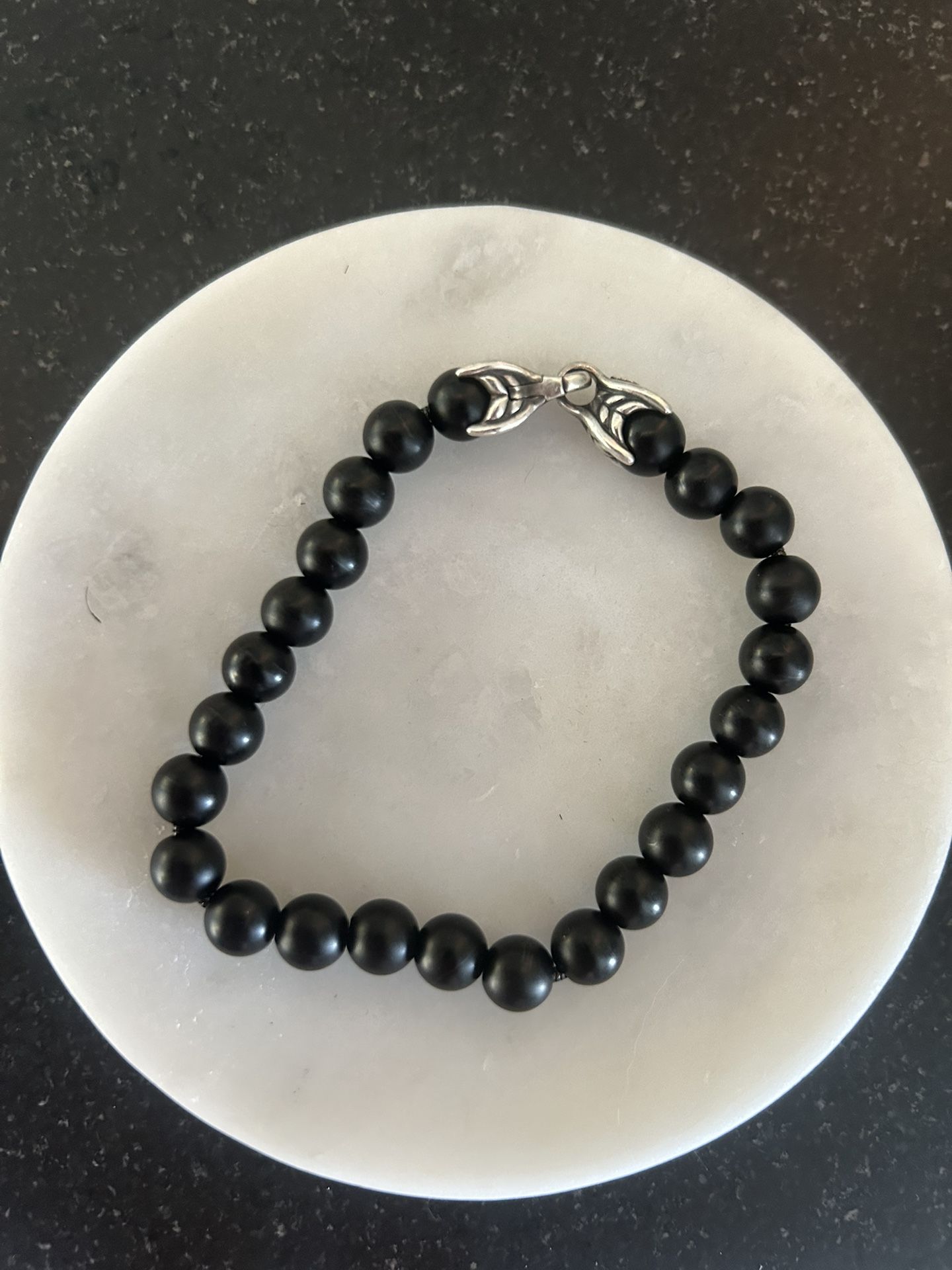 David Yuriman Black Onyx Spiritual Bead Bracelet