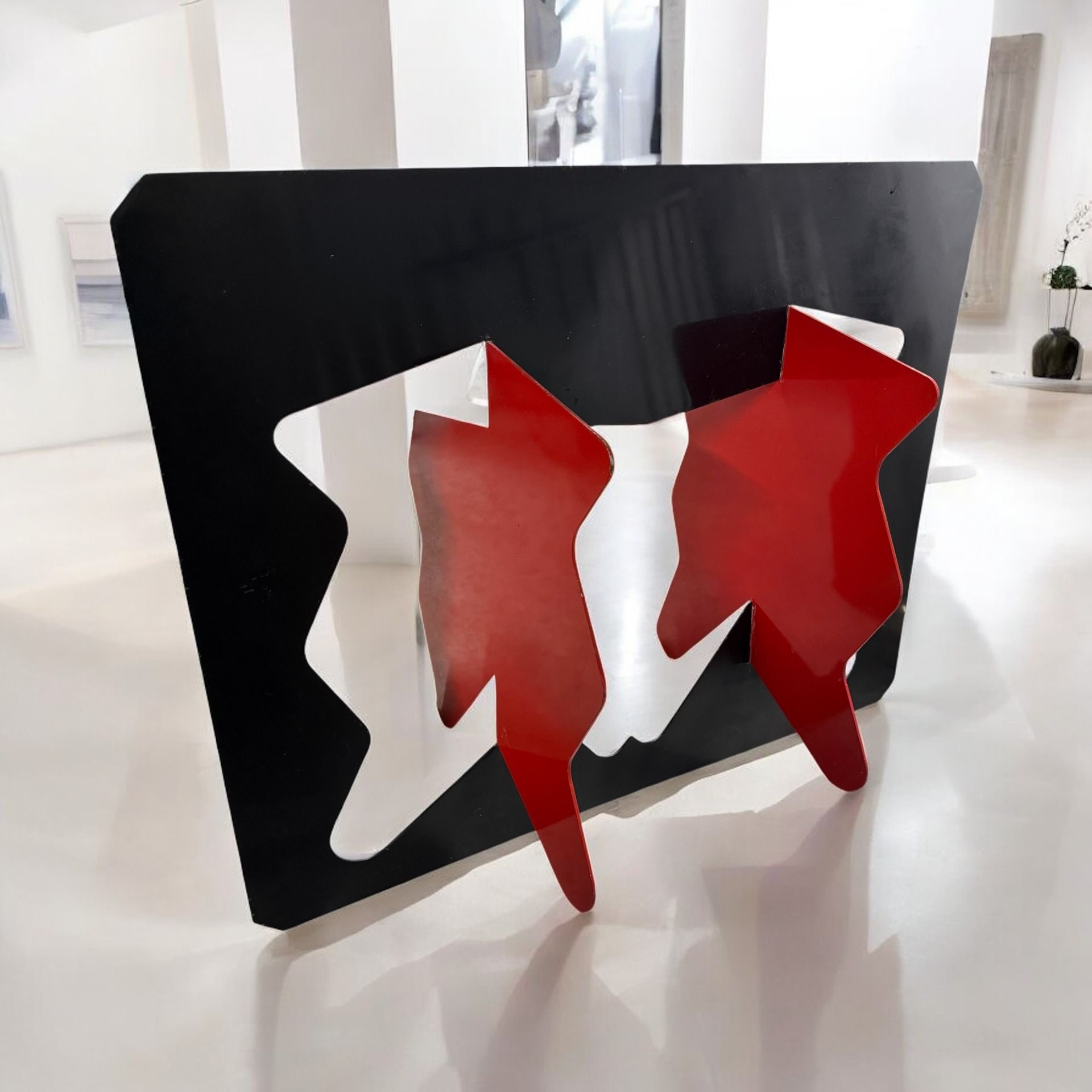 CRAZY POST MODERN ORIGINAL STEEL GEOMETRIC SCULPTURE
