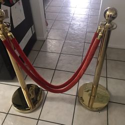 Red Carpet Ropes And Poles/Stanchions 