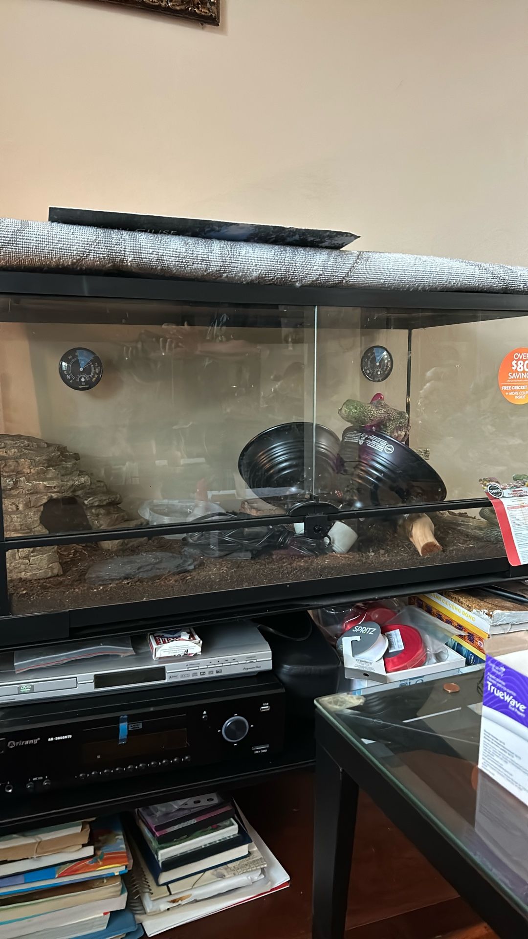 Snake Cage With Heat Lamp
