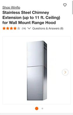 FLUE EXTENSION 2PC STAINLESS STEEL CHIMNEY DUCTL