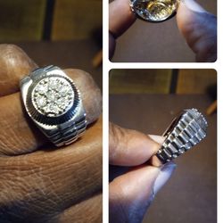 Silver/ Diamond Ring