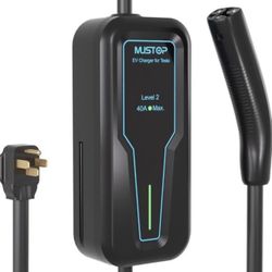 NEW ! 40A Level 2 Tesla EV Charger 9.6KW Home or Portable with 240V NEMA 14-50 Plug, 25FT