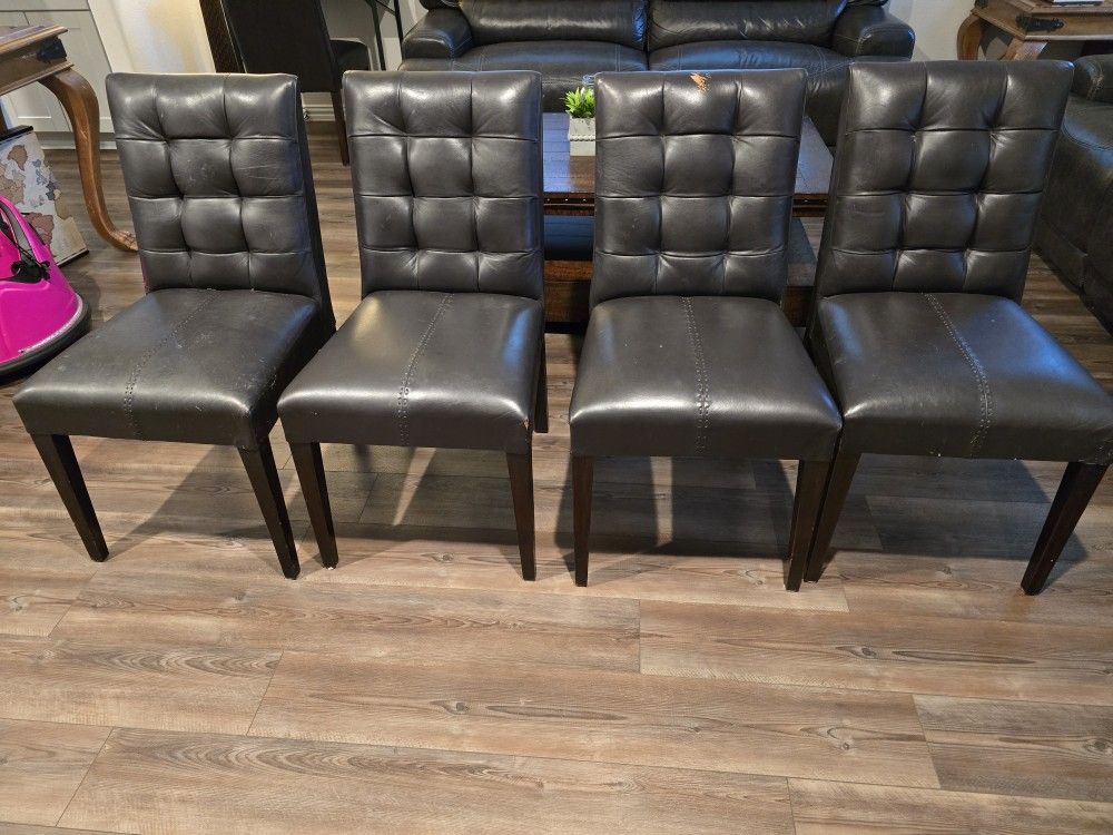 4 Leather Chairs