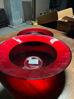 GLASS BOWL & PLATTER