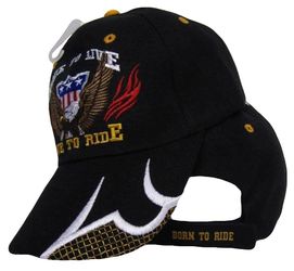 Ride To Live Live To Ride Eagle Black Cap