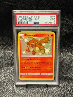 SHINY CHARMELEON HOLO SV7 2019 HIDDEN FATES PSA9