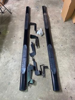 Tabla de estribo de acero inoxidable ovalada de 5 pulgadas, 1 paquete, color negro