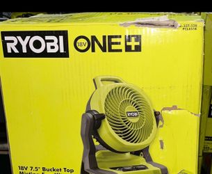 RYOBI ONE+ 18V Cordless 7-1/2in. Bucket Top Misting Fan(TOOL ONLY)