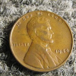 1944 Wheat Penny No Mint Mark Error 