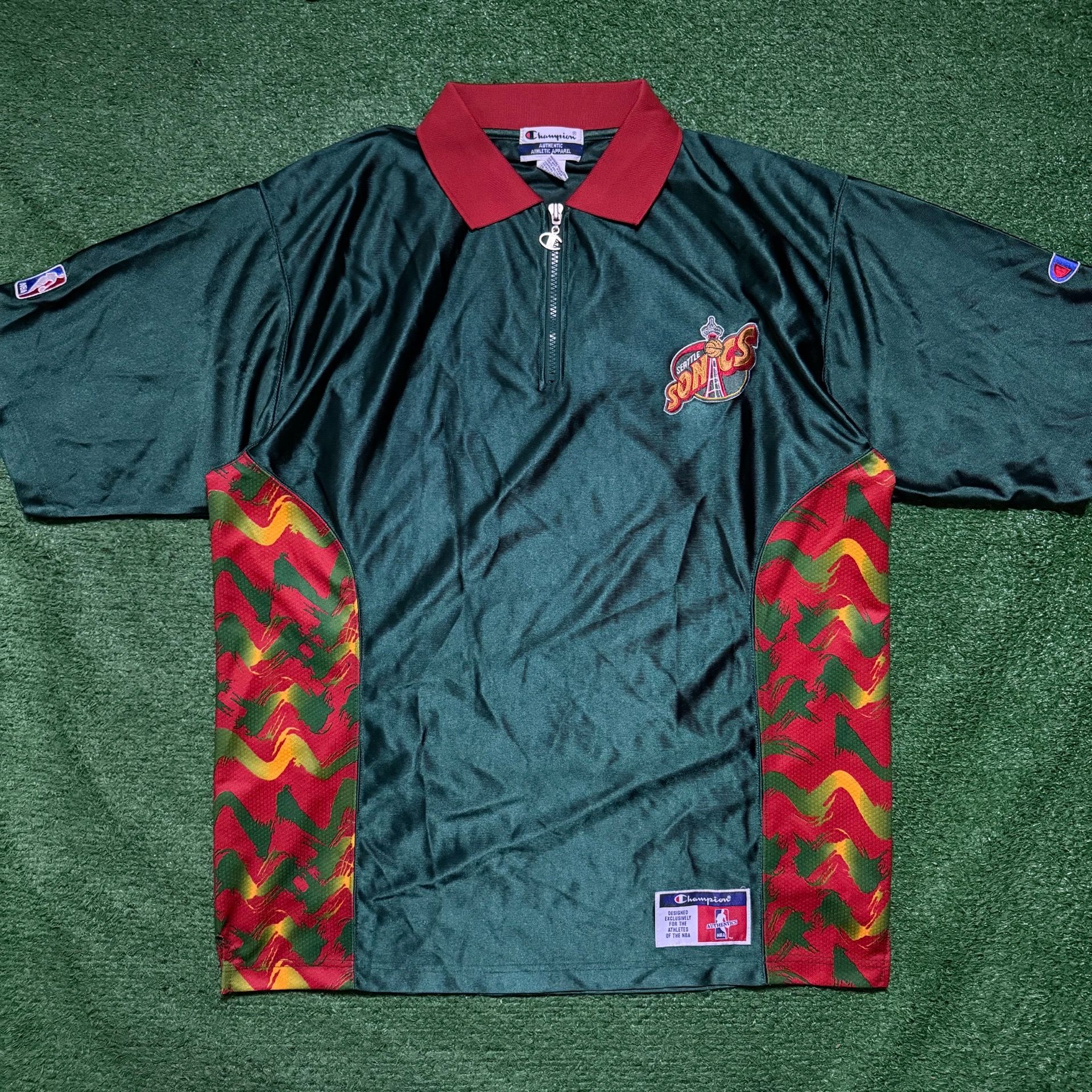 Vintage Seattle SuperSonics Shooting Shirt Large