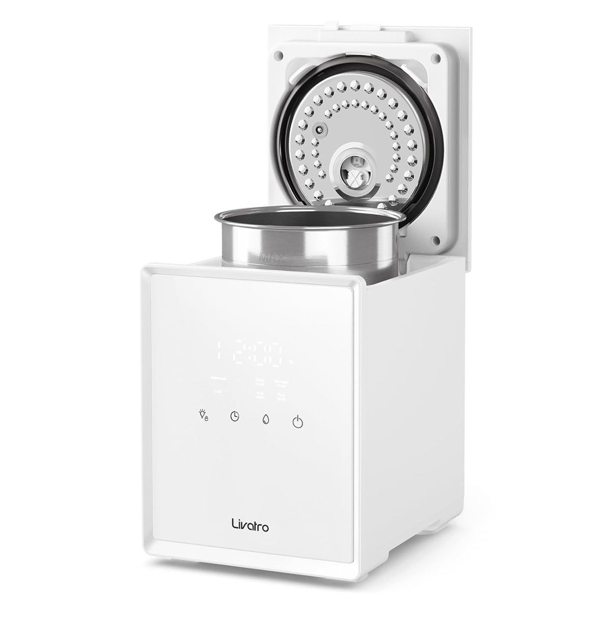 3L Stainless Steel Warm Mist Humidifier with Easy Clean and Warm Steam Function, Healthy Air Mist Humidifiers
