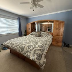 Cal King Bed Frame With Wardrobe Attached 