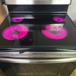 GE GLASSTOP STOVE OVEN STAINLESS