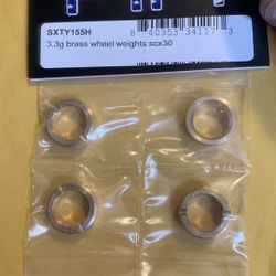 Scx30 Brass Wheel Weights - Hot Racing 