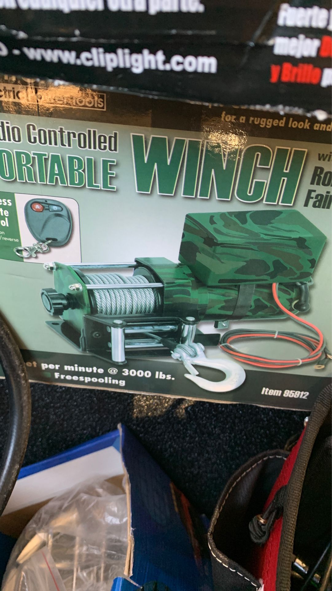 Remote controlled winch