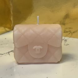 Blush Designer Scented Candle Pillar Bag | Luxury Gift Decor