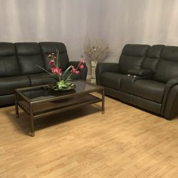 Leather Sofa Set