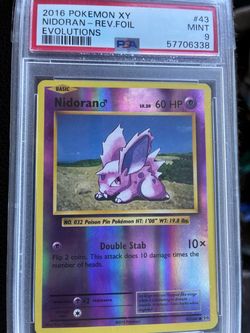 PSA 9 Nidoran Reverse Foil XY Evolutions #43