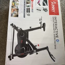 NEW SunnyFit Interactive Smart Magnetic Exercise Bike (Assembled, Never Used)