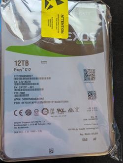 Seagate Exos x12 12TB SAS Drive
