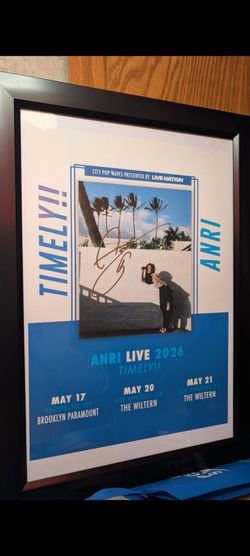 Signed VIP Anri 2026 Concert Poster