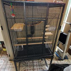 BIRD CAGE WITH ALL ACCESSORIES 