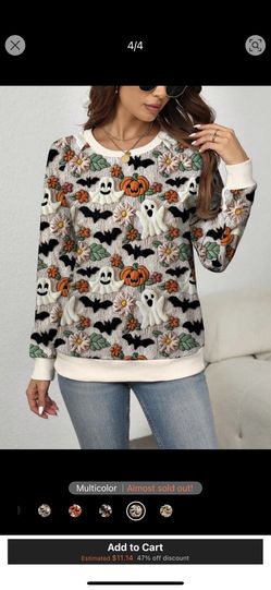 Womens Plus Halloween Sweater