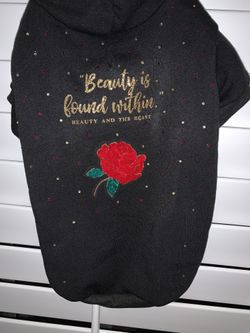 Beauty And The Beast Dog Hoodie Size Large 