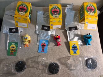 New Furr Fwenz by Mighty Jaxx (Flocked Figures) Sesame Street - Elmo, Big Bird, Cookie Monster