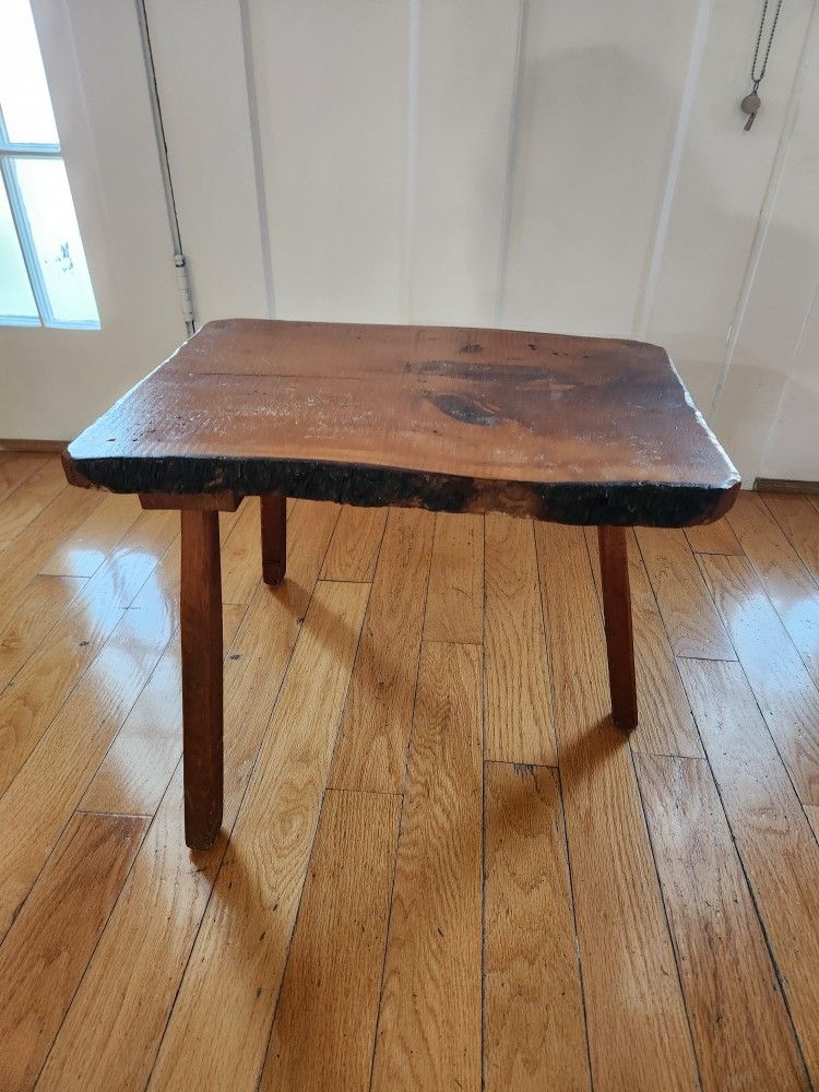 End Table.  Plant Stand.  Live Edge