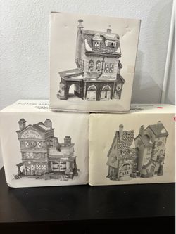 Department 56 Dickens Village Lot – 3 Buildings (Vintage)