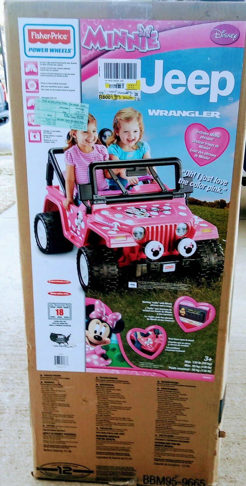 Minnie Mouse 12V Jeep Wrangler Ride-On for Sale in NC, US - OfferUp