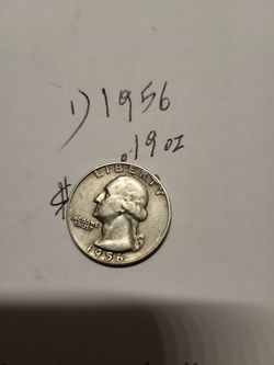 1956 silver quarter coin
