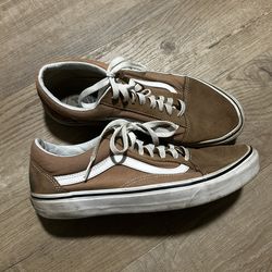 Vans Old Skool (Tan/White) - Size 9.5