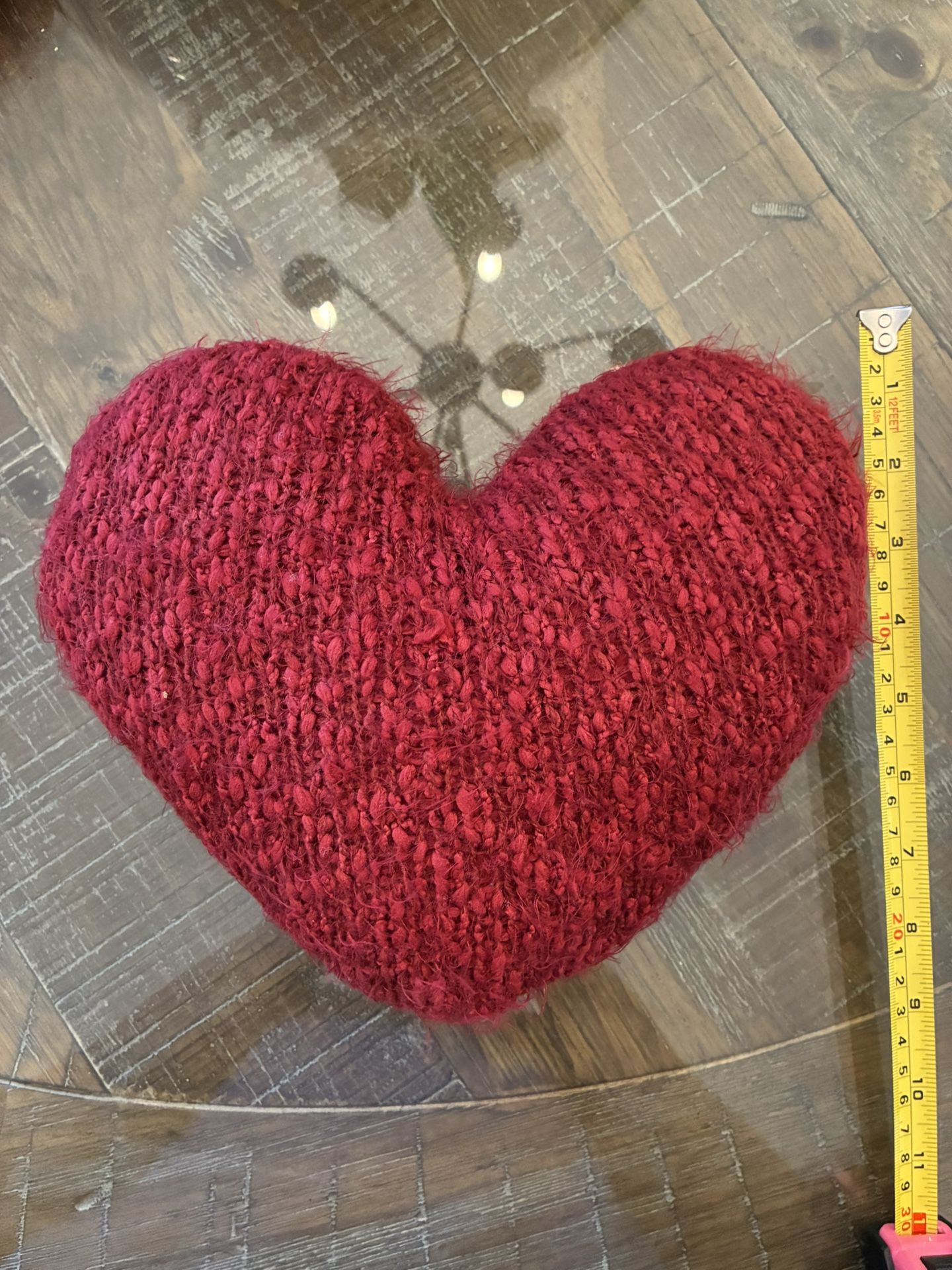 Knit Sweater Heart Pillow