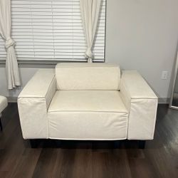 Off-White King Size Sofa Chair