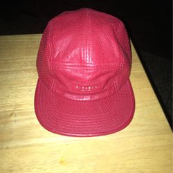 Supreme Vintage Red  Leather  Hat New 