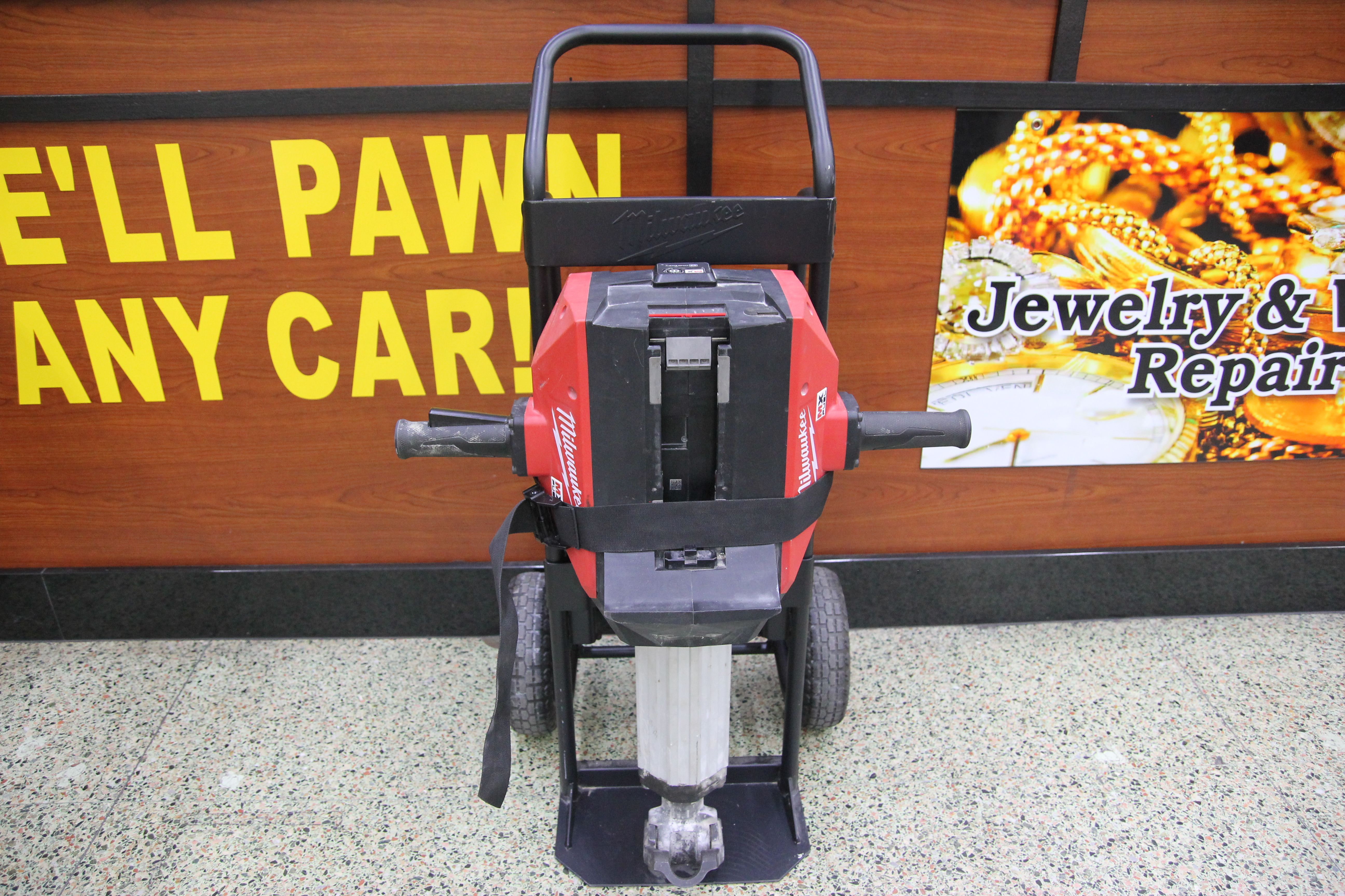 MILWAUKEE MXF368 MX FUEL DEMOLITION BRAKER HAMMER W/ BATTERY, CHARGER & CART