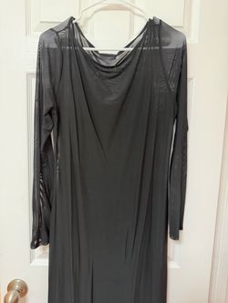 Black maxi/midi sheer dress