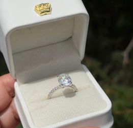 3ct oval cut real moissanite VVS1 color D engagement ring sz 5,6,7,8,9