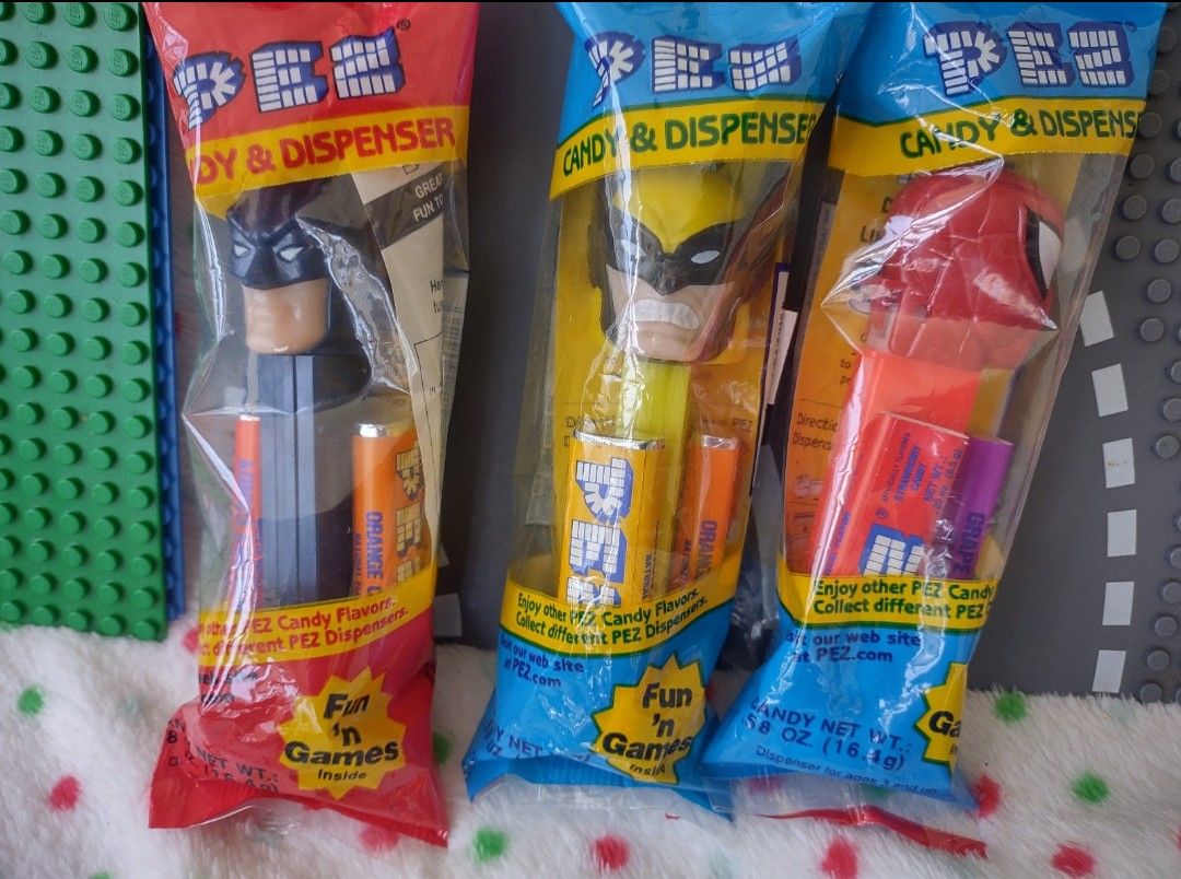 1997 Pez Superhero Dispenser Lot