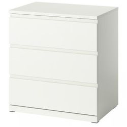 3-drawer dresser, white 2 Pieces
