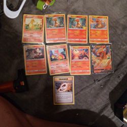 Pokemon Lot  Charmander, Charmeleon, Charizard 9 Cards