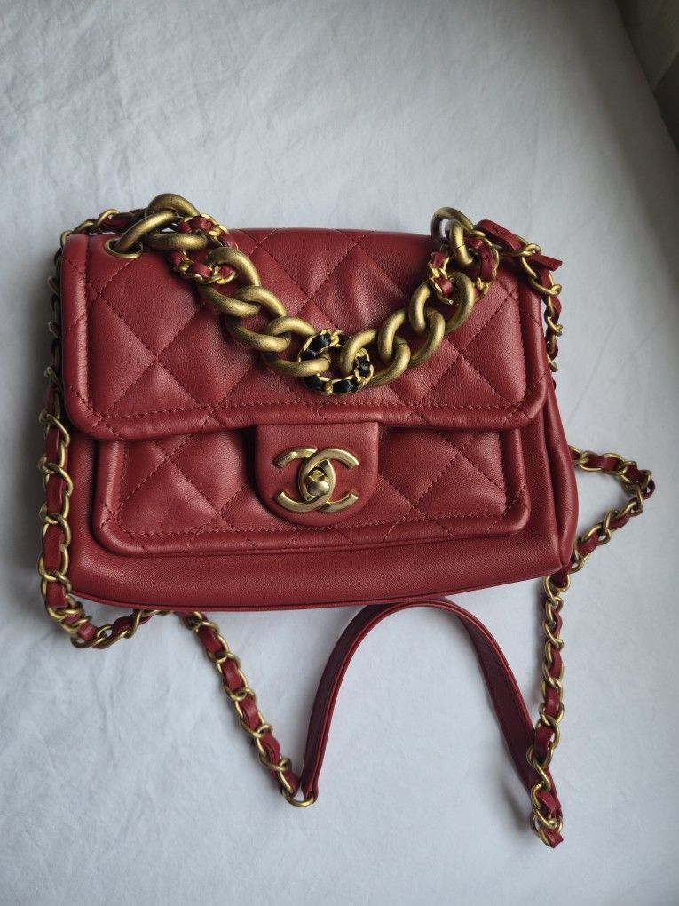 Red Leather Bag 