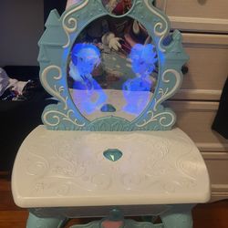 Disney Frozen Disney Frozen Crystal Kingdom Vanity (over 3ft Tall) Lights & Sound,  And Jewelry Box $40