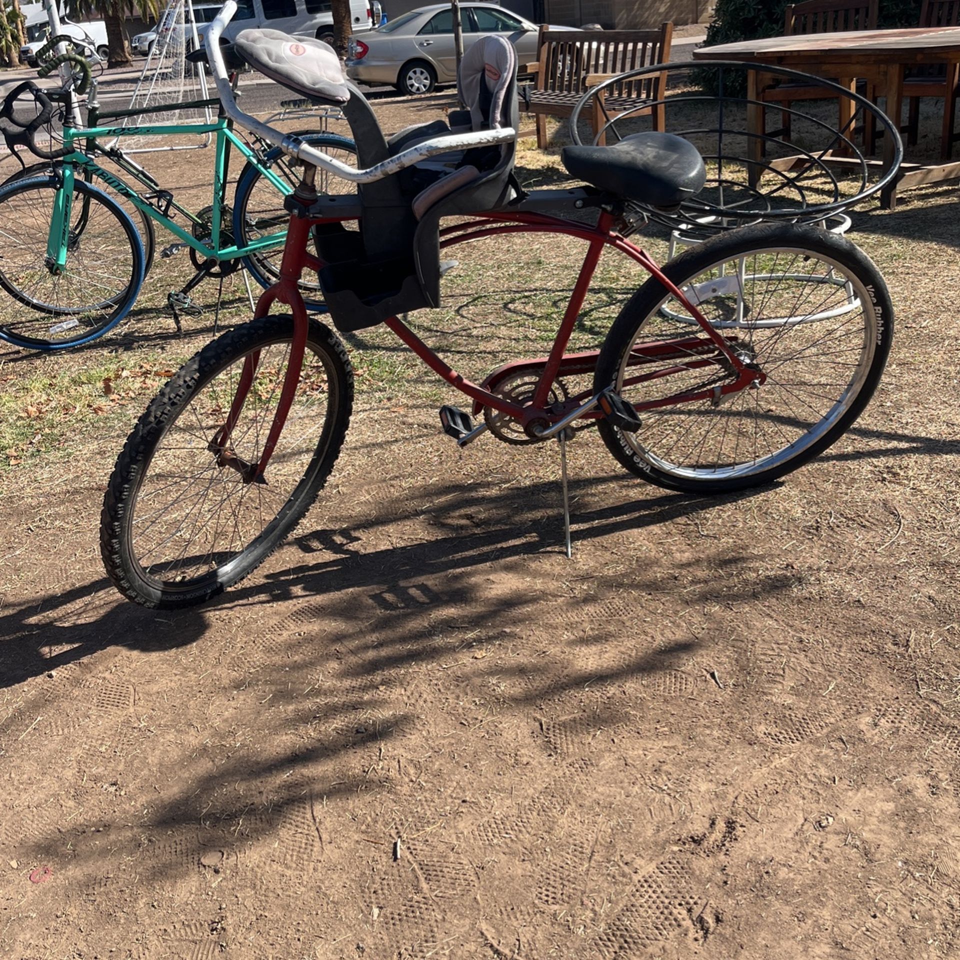 Vintage Beach Cruiser With Or Without Kids Seat