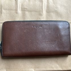 Coach Lether Zip Long Wallet 