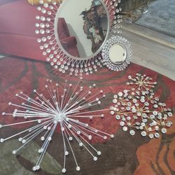 Large Wall Crystal Gem Stone Decor Set 5 Piece